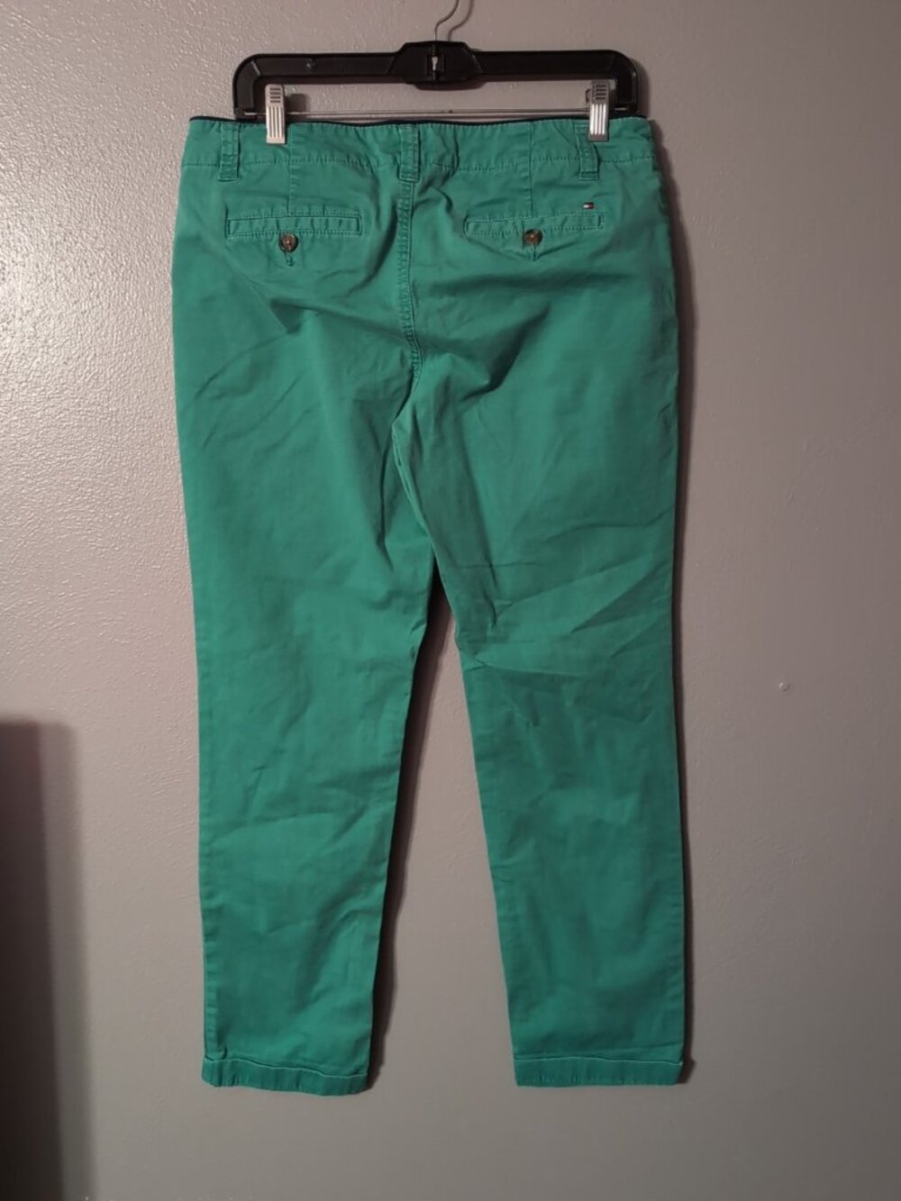 Tommy Hilfiger Green Women's Chino Skinny Leg Pants Size 8 Pockets - Picture 4 of 10